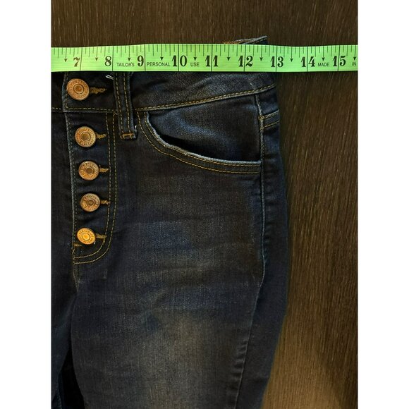 KanCan Curvy Fit High-Rise Distressed Button-Fly Skinny Jeans Size 3/25 - Picture 8 of 10